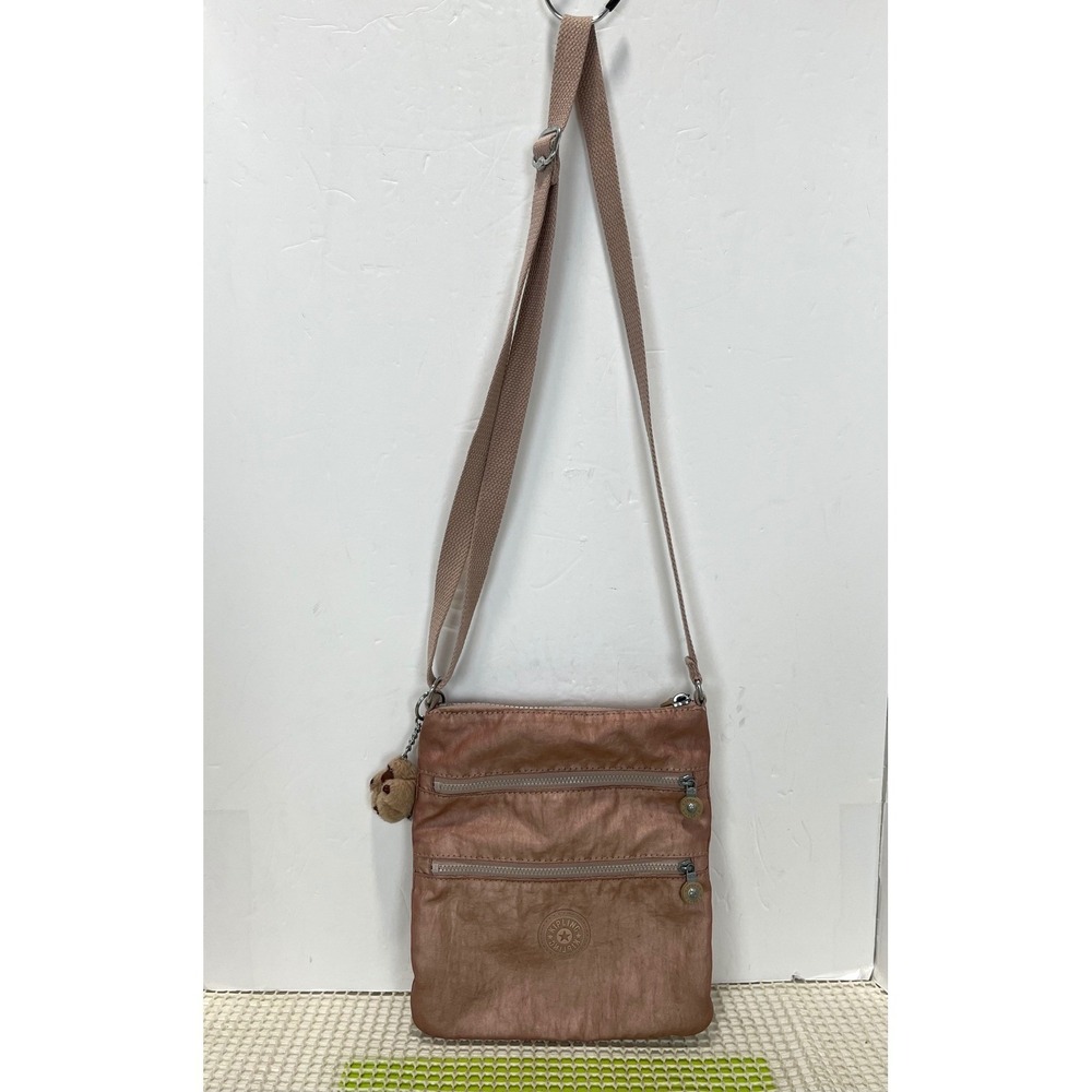 Kipling Keiko Small Crossbody Bag Metallic Rose Gold Copper John Monkey
